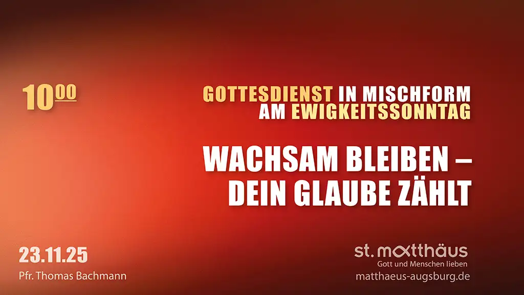 Wachsam bleiben – Dein Glaube zählt